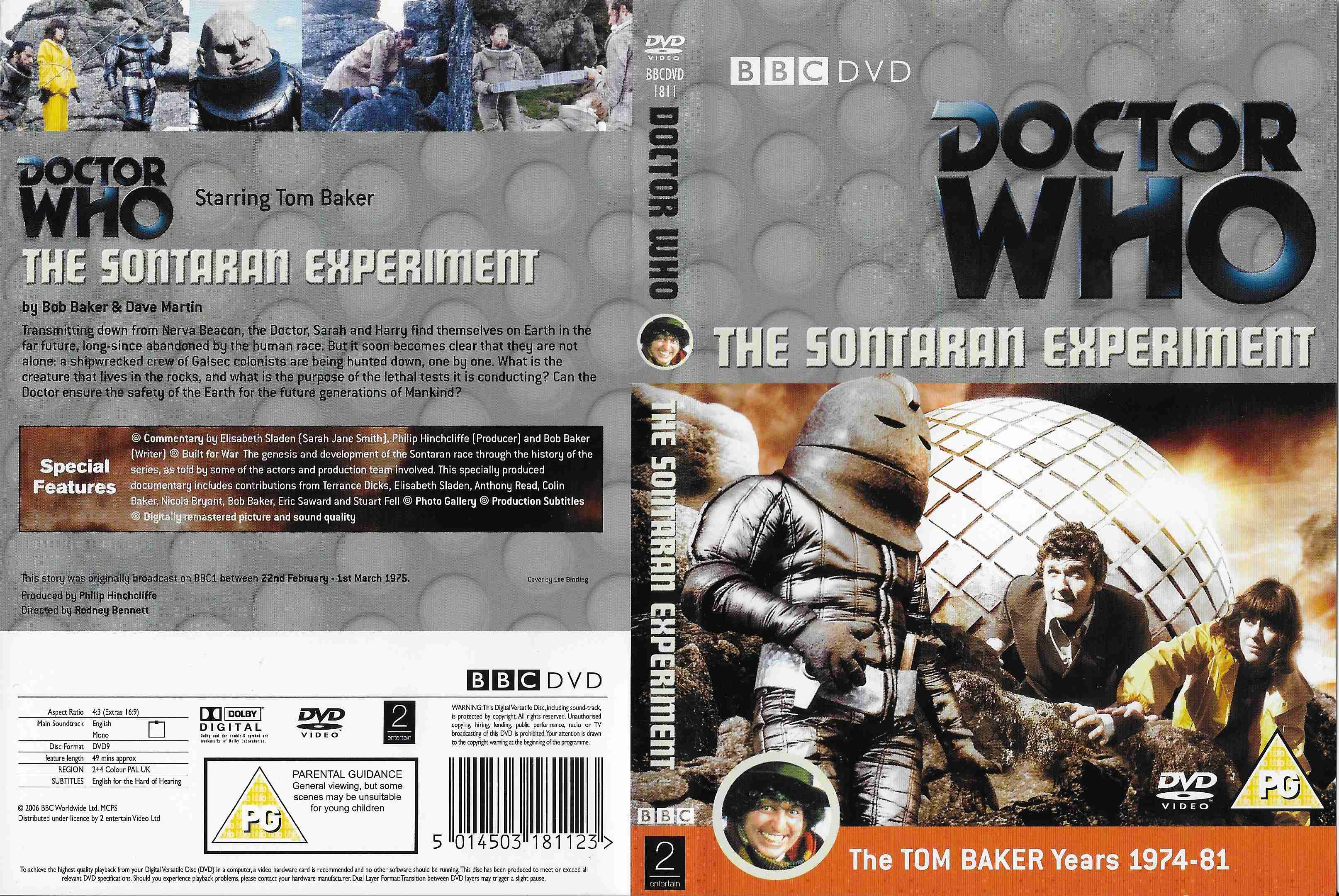 Picture of BBCDVD 1811 Doctor Who - The Sontaran experiment by artist Bob Baker / Dave Martin from the BBC records and Tapes library